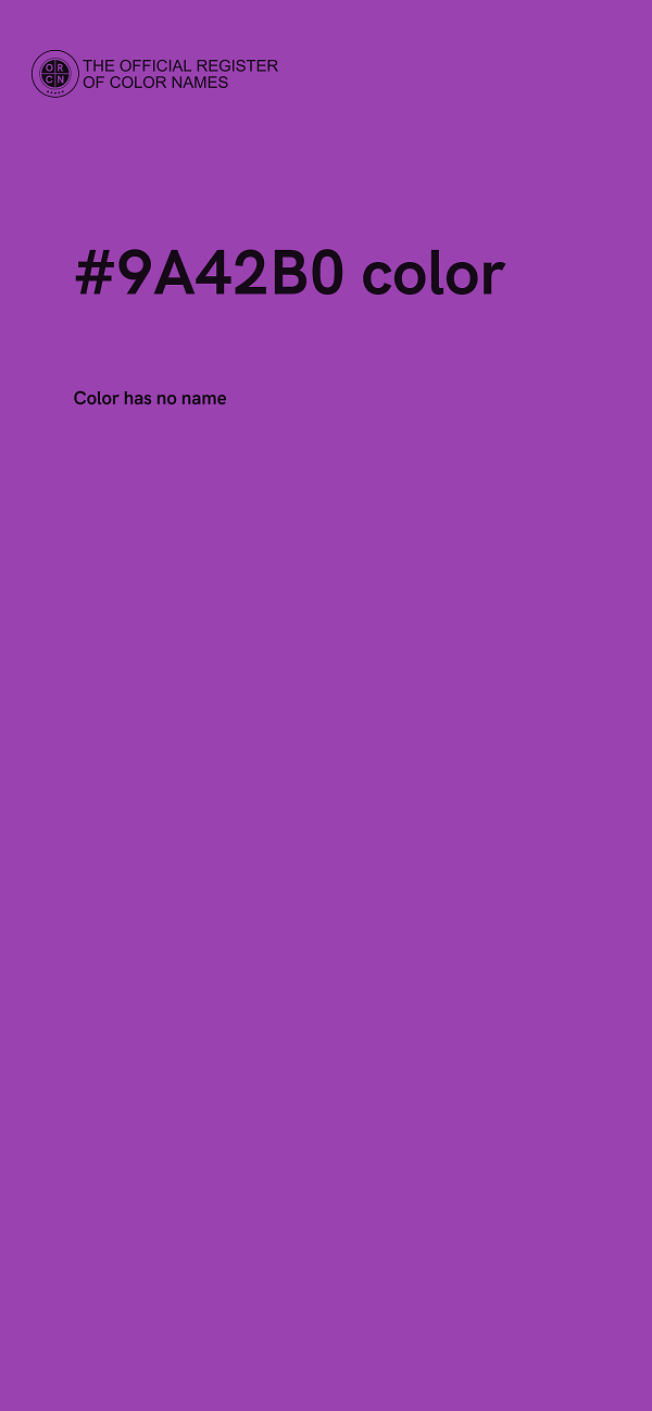 #9A42B0 color image