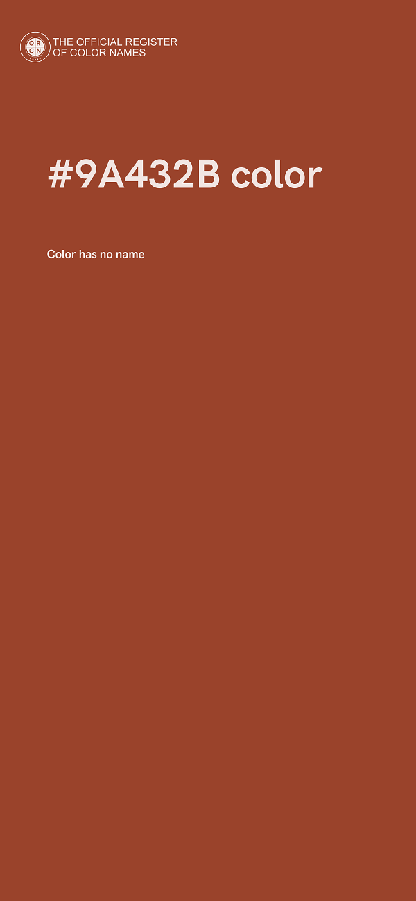 #9A432B color image