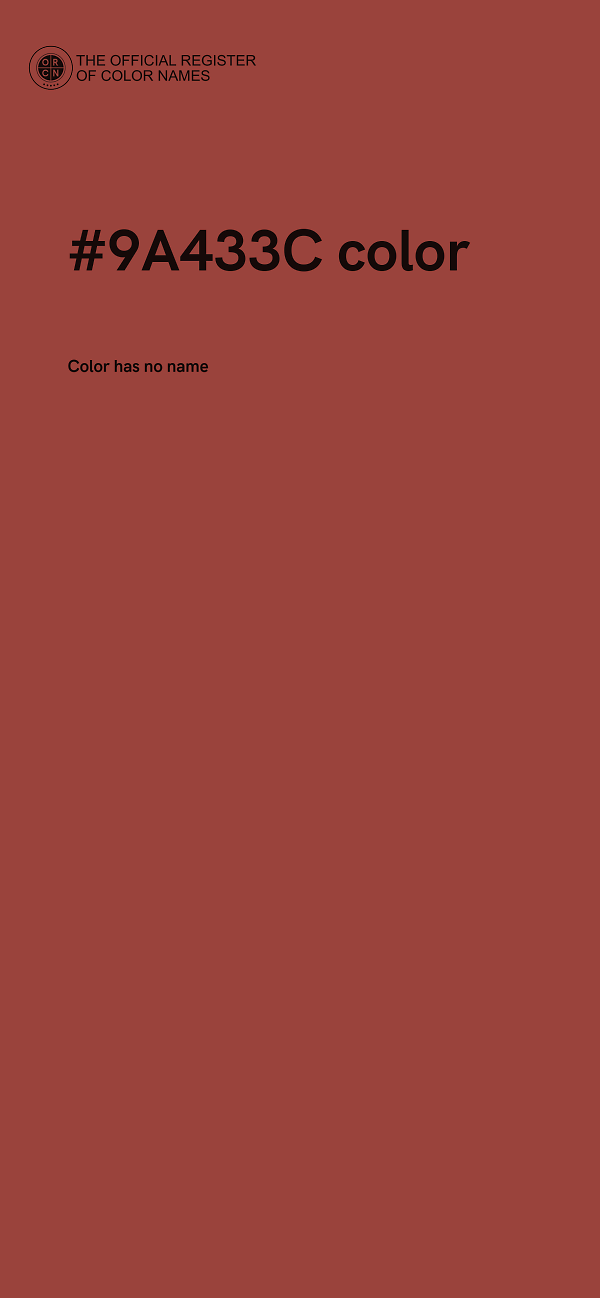 #9A433C color image