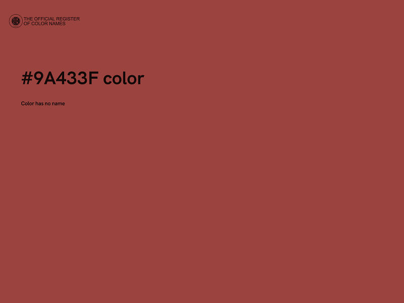 #9A433F color image