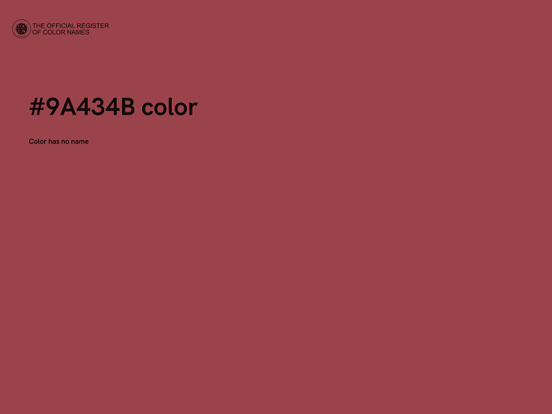 #9A434B color image