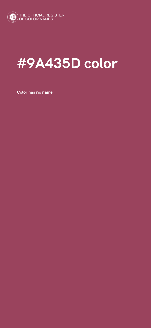 #9A435D color image