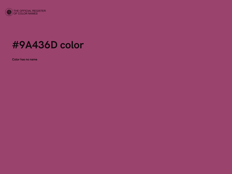 #9A436D color image