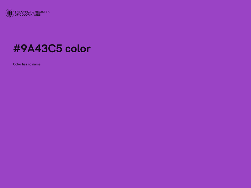 #9A43C5 color image