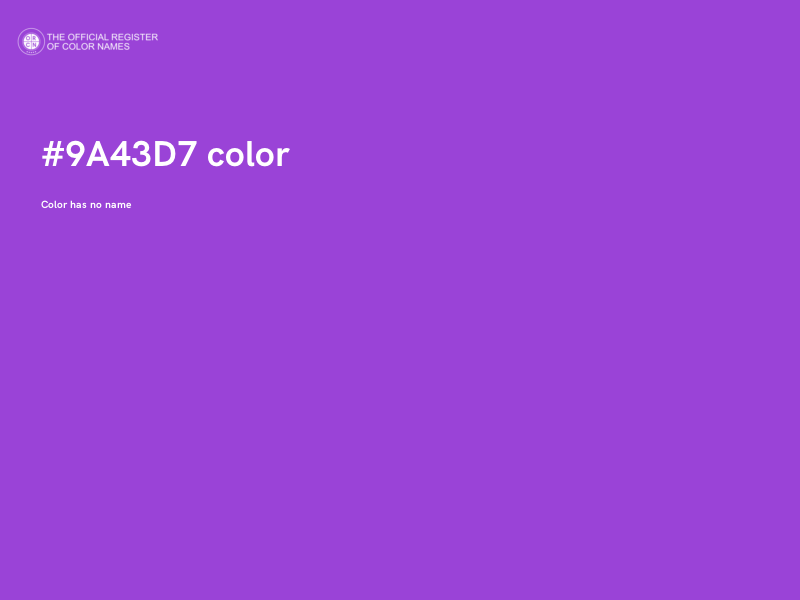 #9A43D7 color image