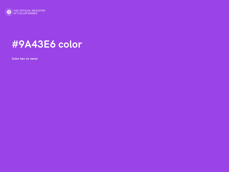 #9A43E6 color image
