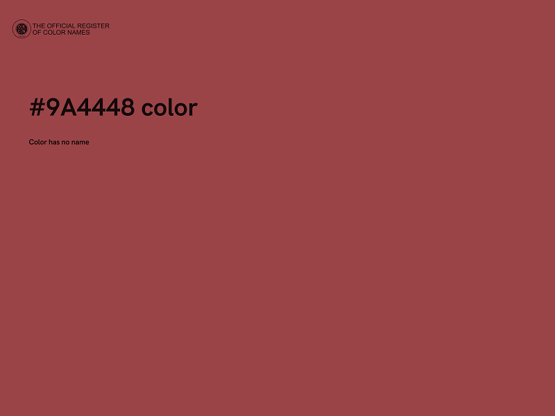 #9A4448 color image