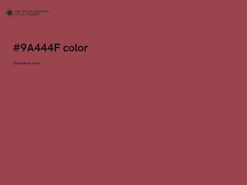 #9A444F color image