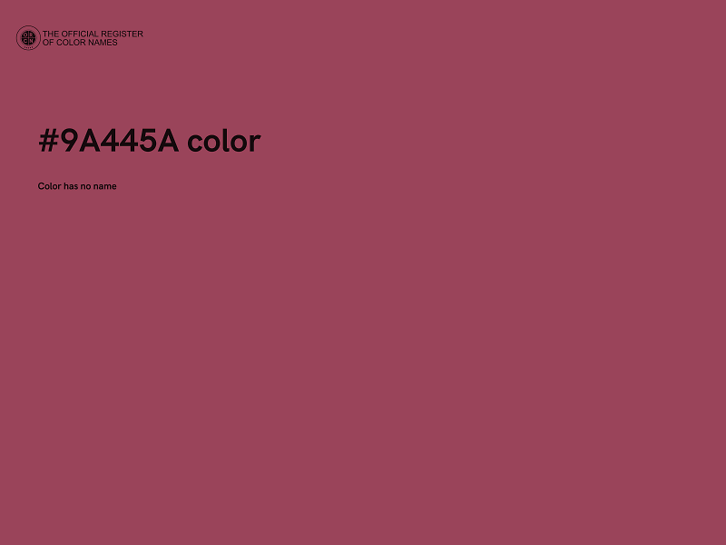 #9A445A color image