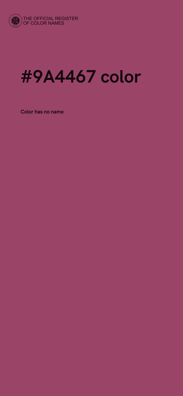 #9A4467 color image
