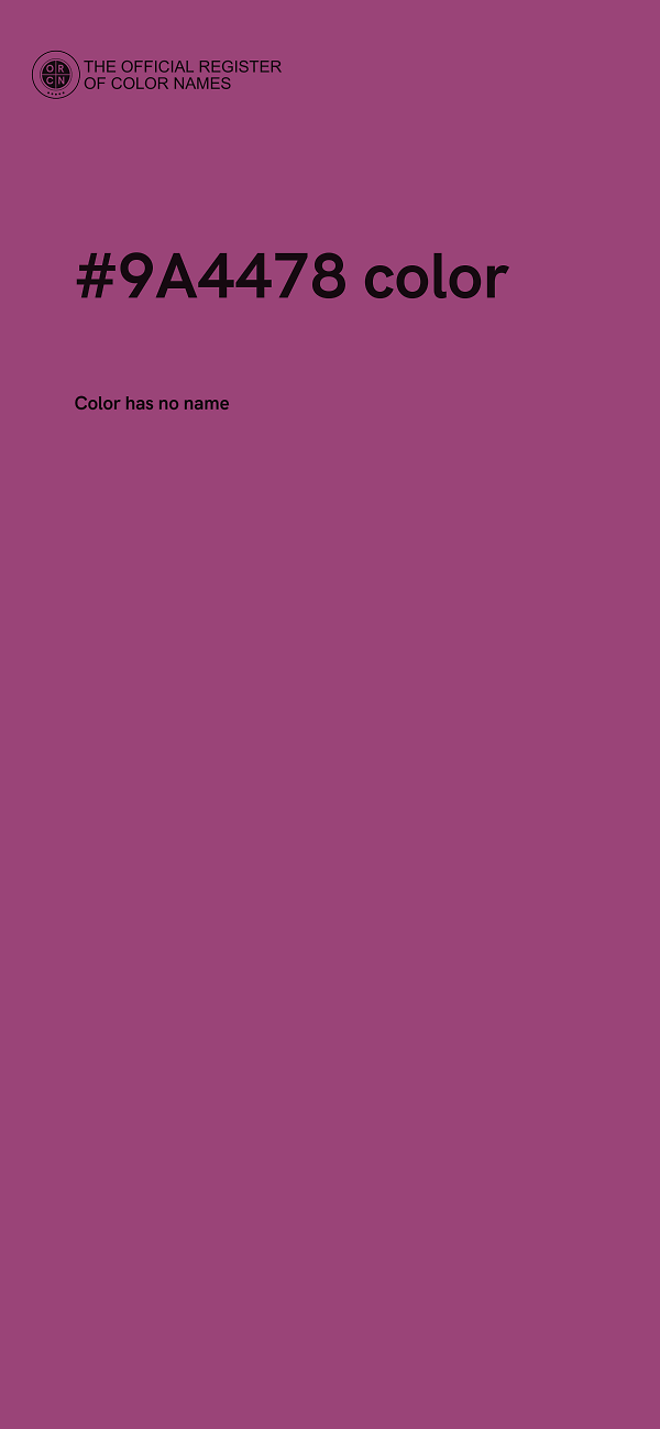 #9A4478 color image