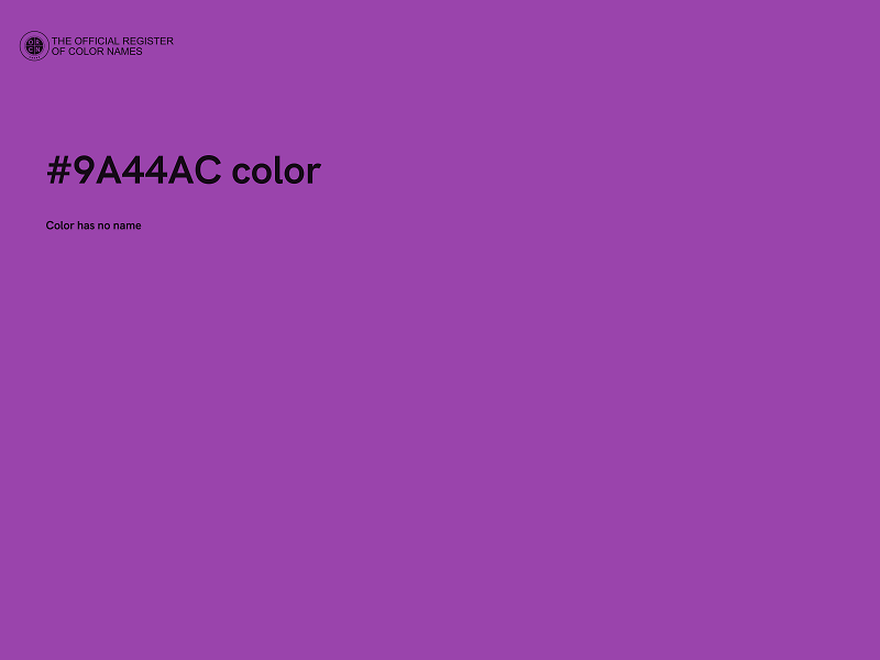 #9A44AC color image