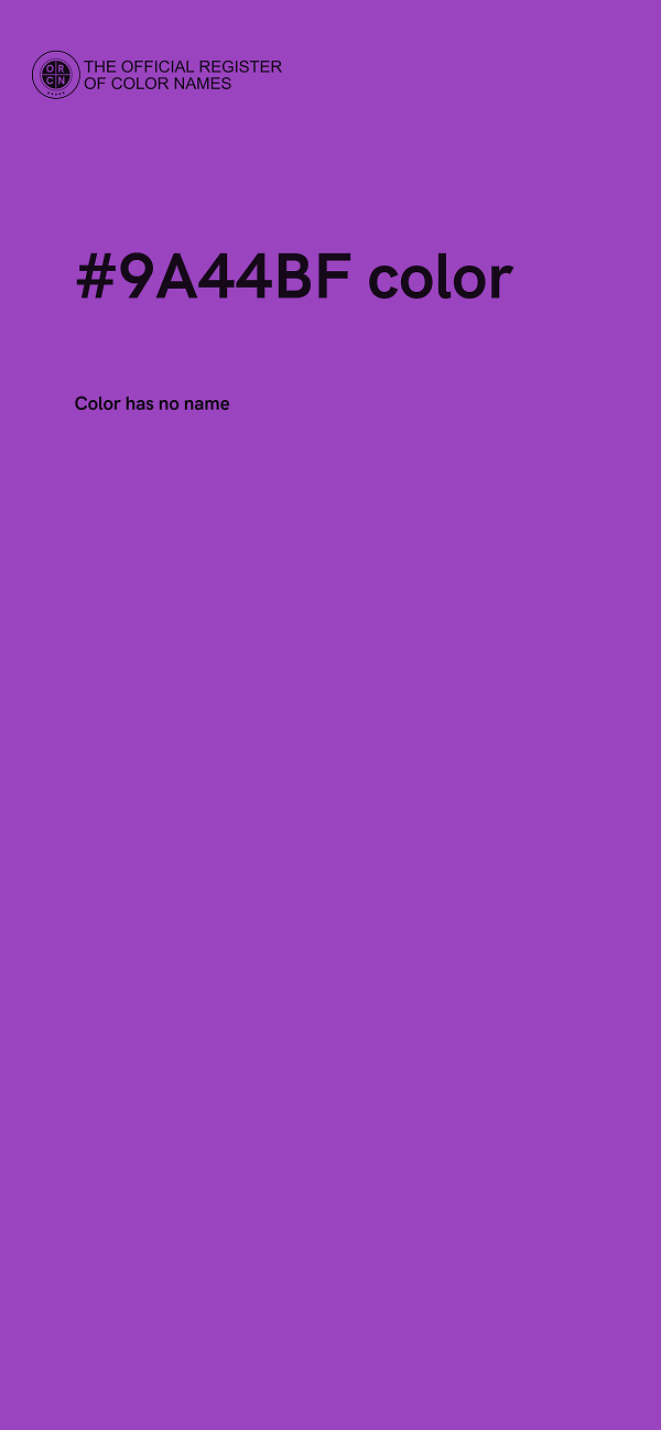 #9A44BF color image