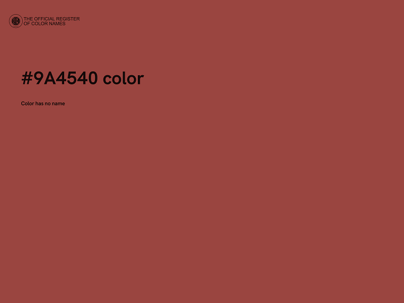 #9A4540 color image