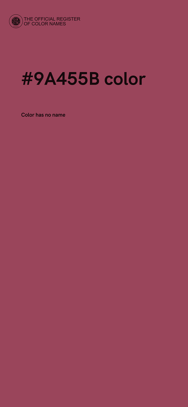 #9A455B color image