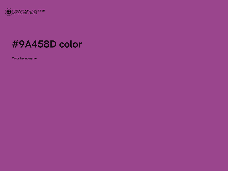 #9A458D color image