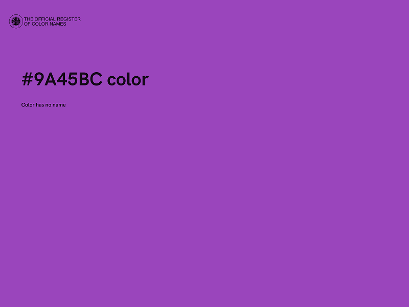 #9A45BC color image