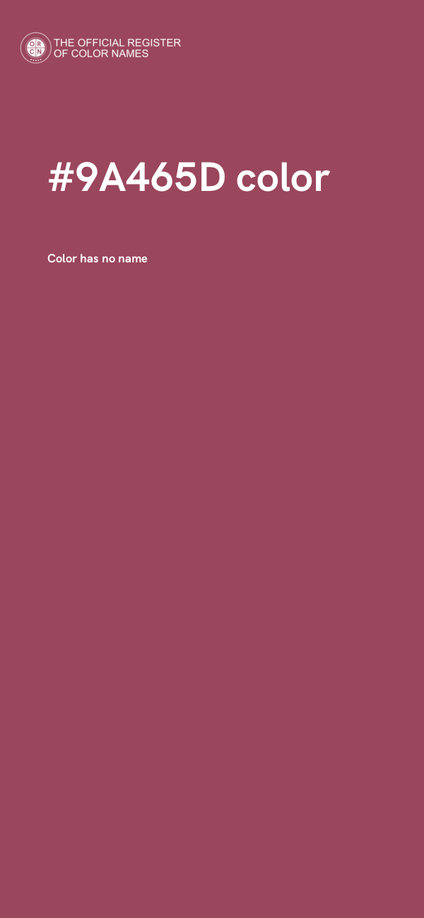 #9A465D color image