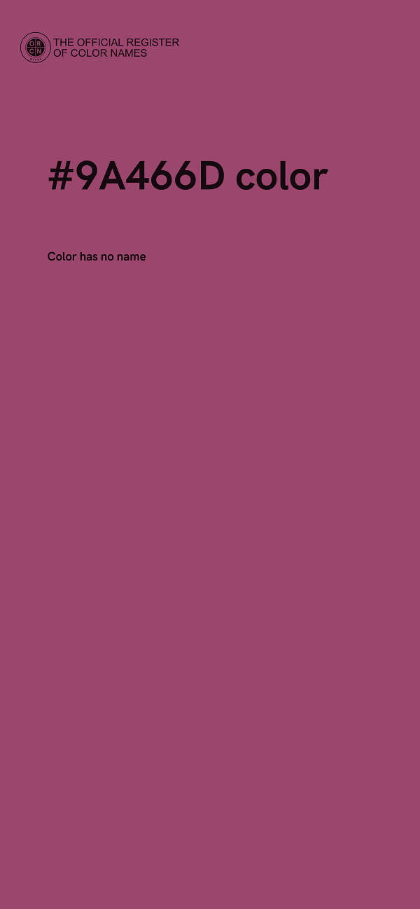 #9A466D color image
