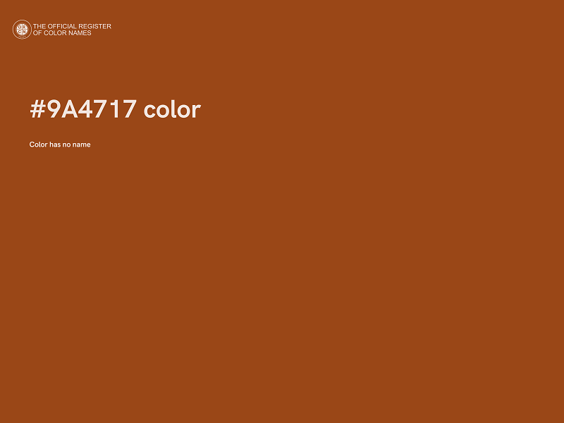 #9A4717 color image