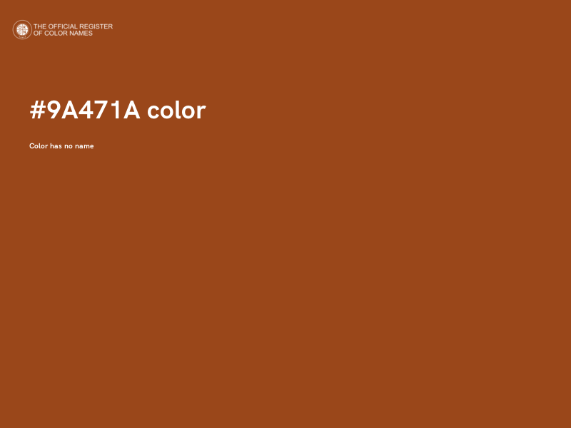 #9A471A color image