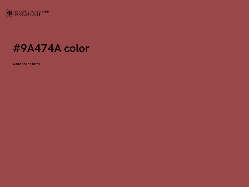 #9A474A color image