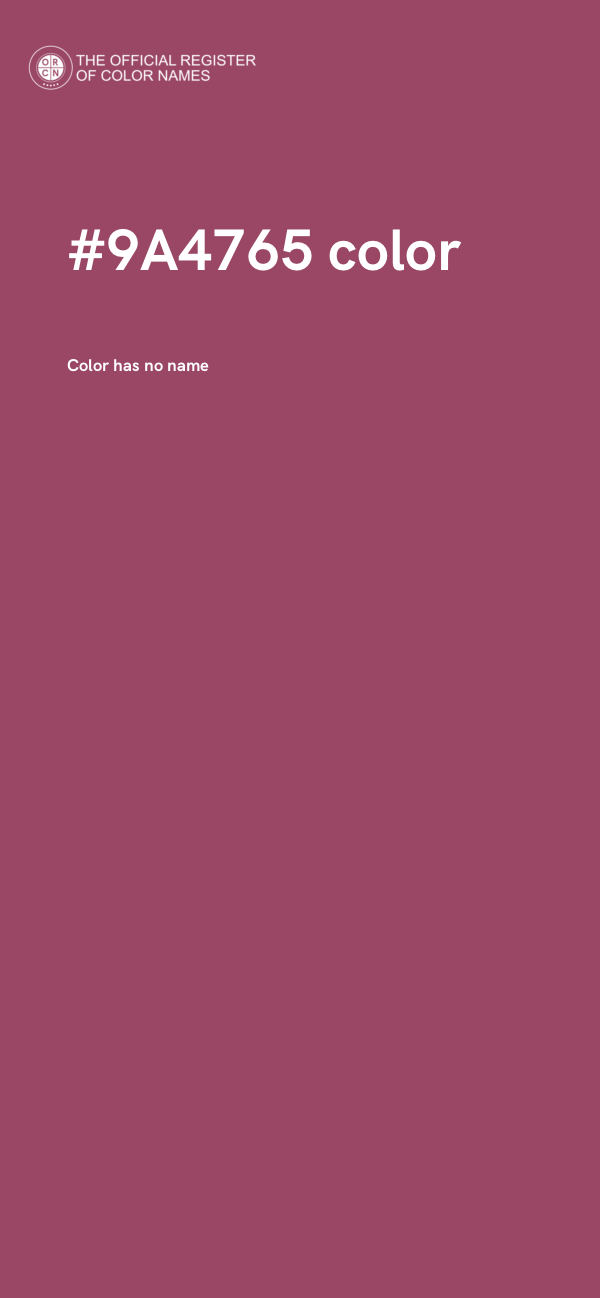 #9A4765 color image