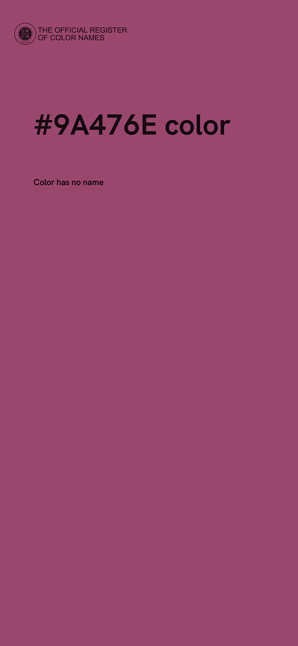 #9A476E color image