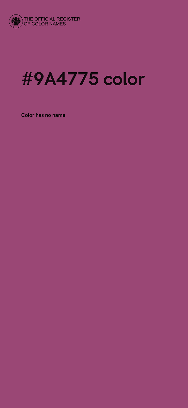 #9A4775 color image