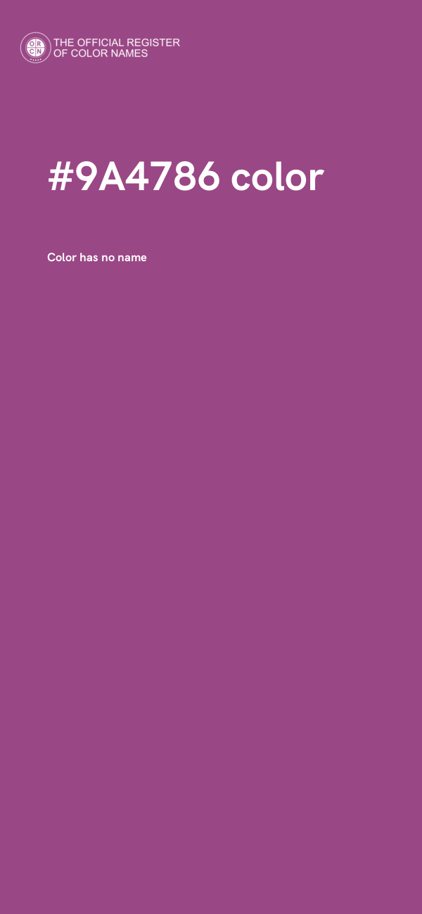 #9A4786 color image