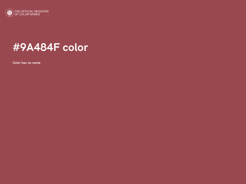 #9A484F color image