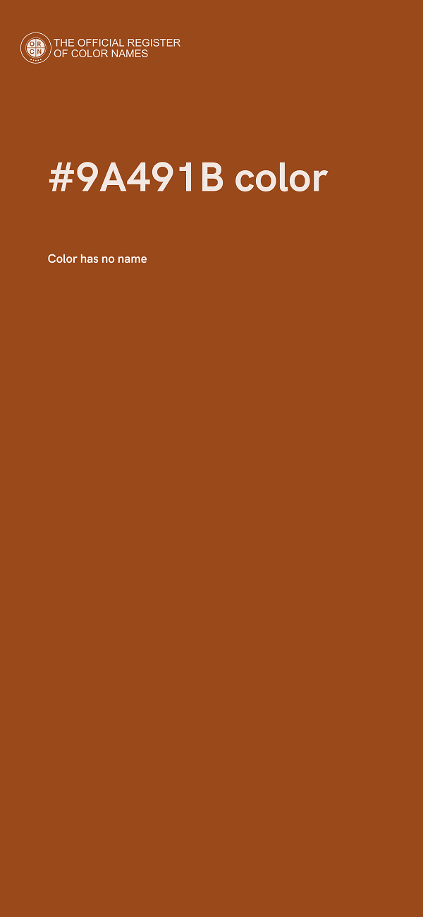 #9A491B color image