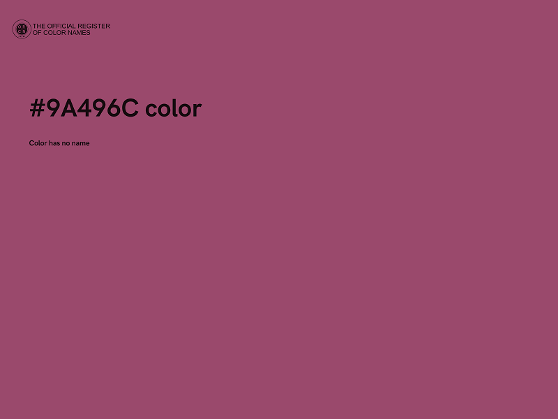 #9A496C color image