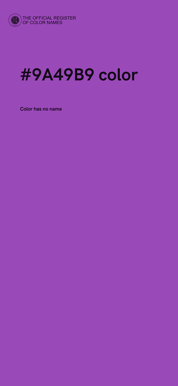 #9A49B9 color image