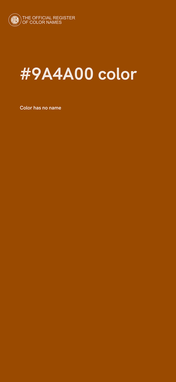 #9A4A00 color image