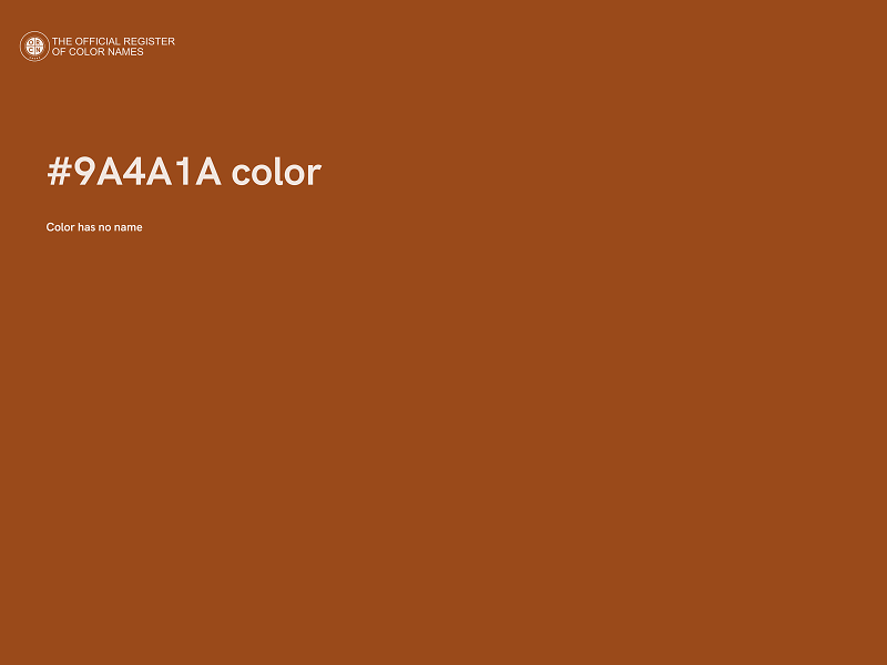#9A4A1A color image