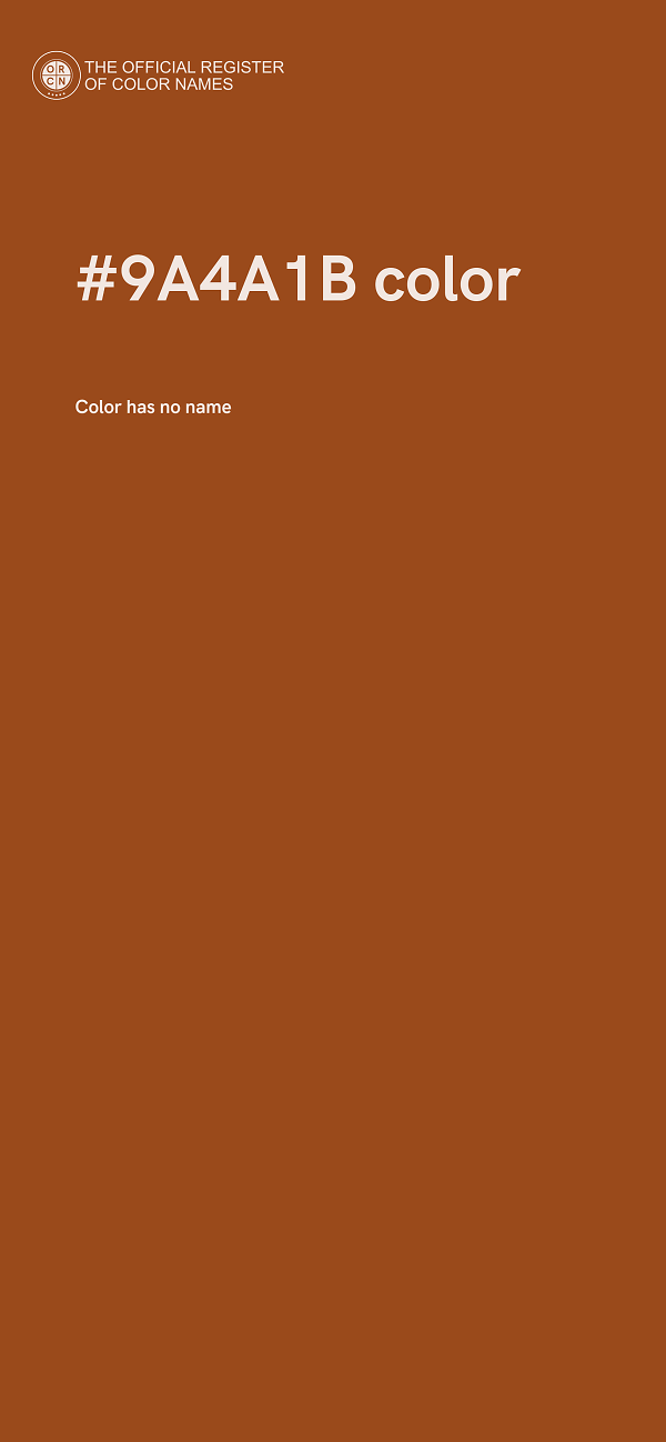 #9A4A1B color image