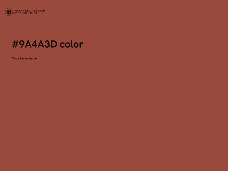 #9A4A3D color image