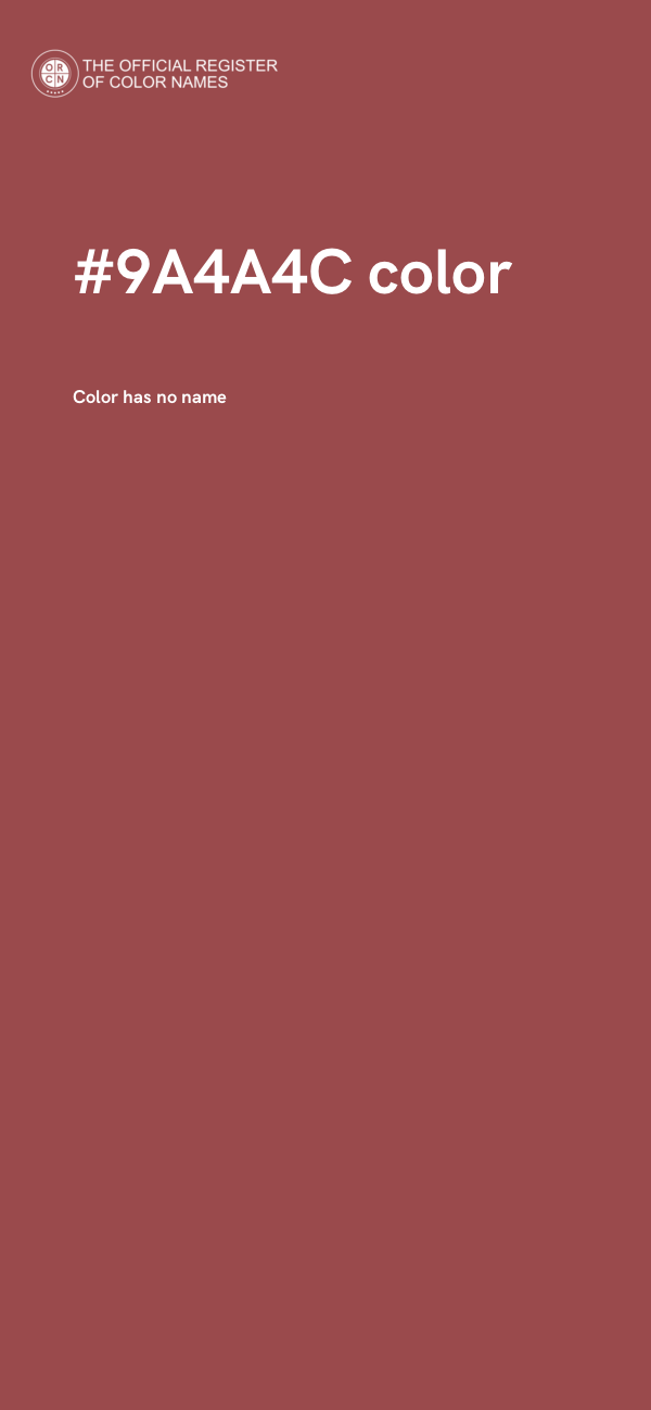#9A4A4C color image