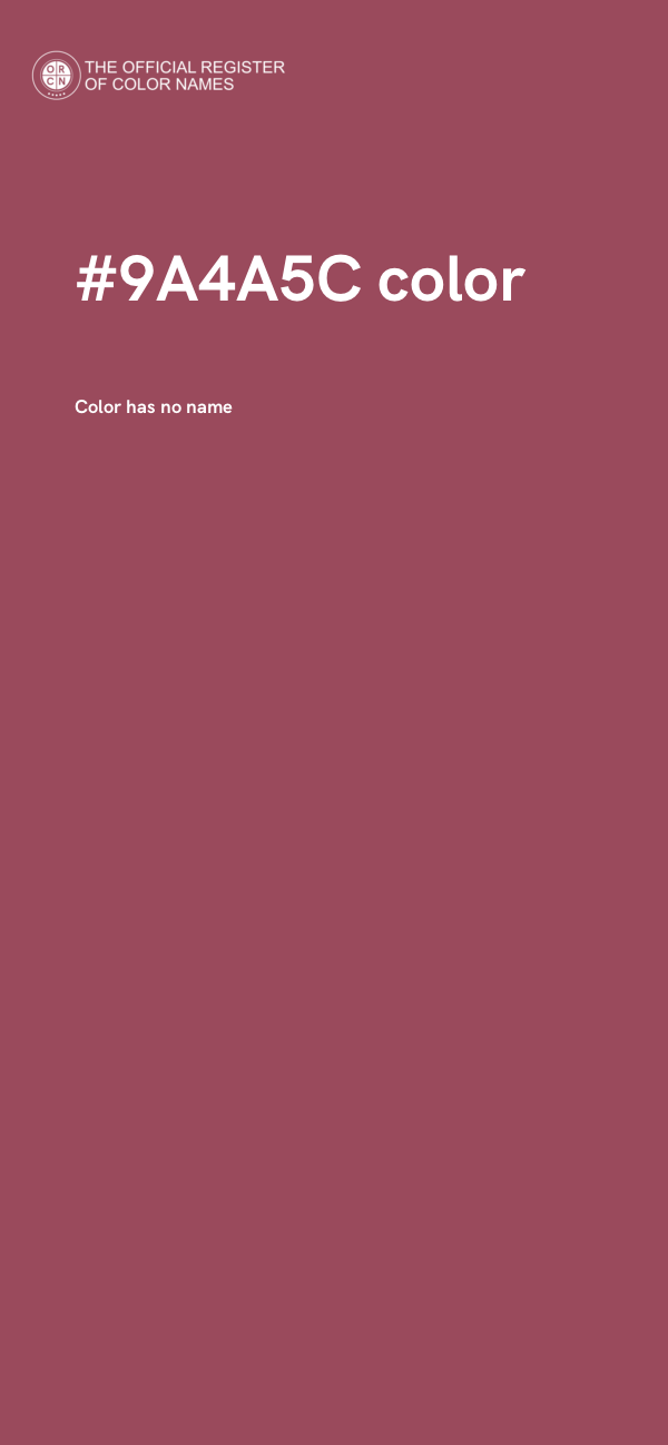 #9A4A5C color image