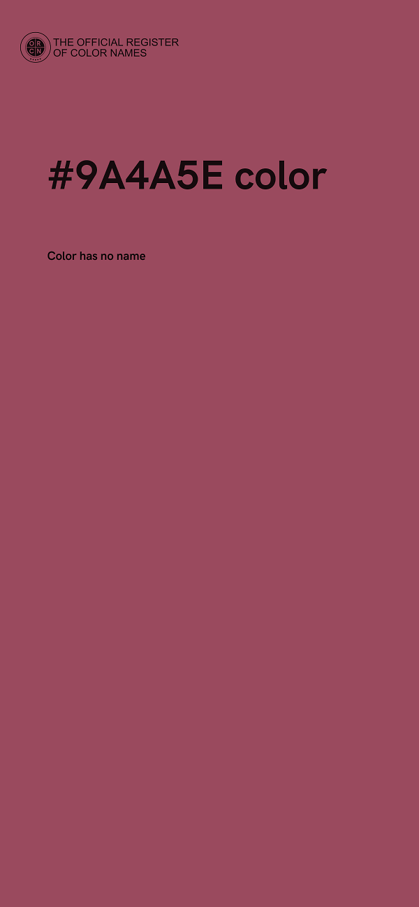 #9A4A5E color image