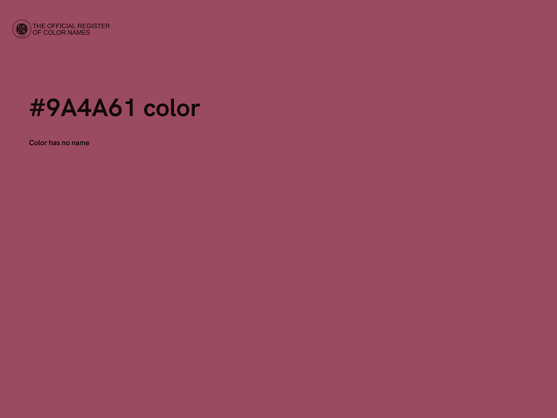 #9A4A61 color image