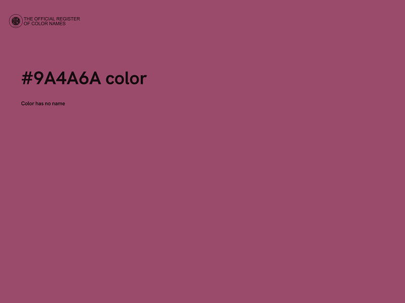 #9A4A6A color image