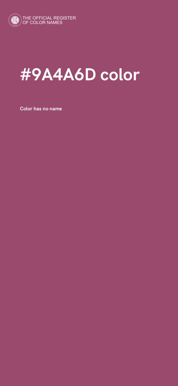 #9A4A6D color image