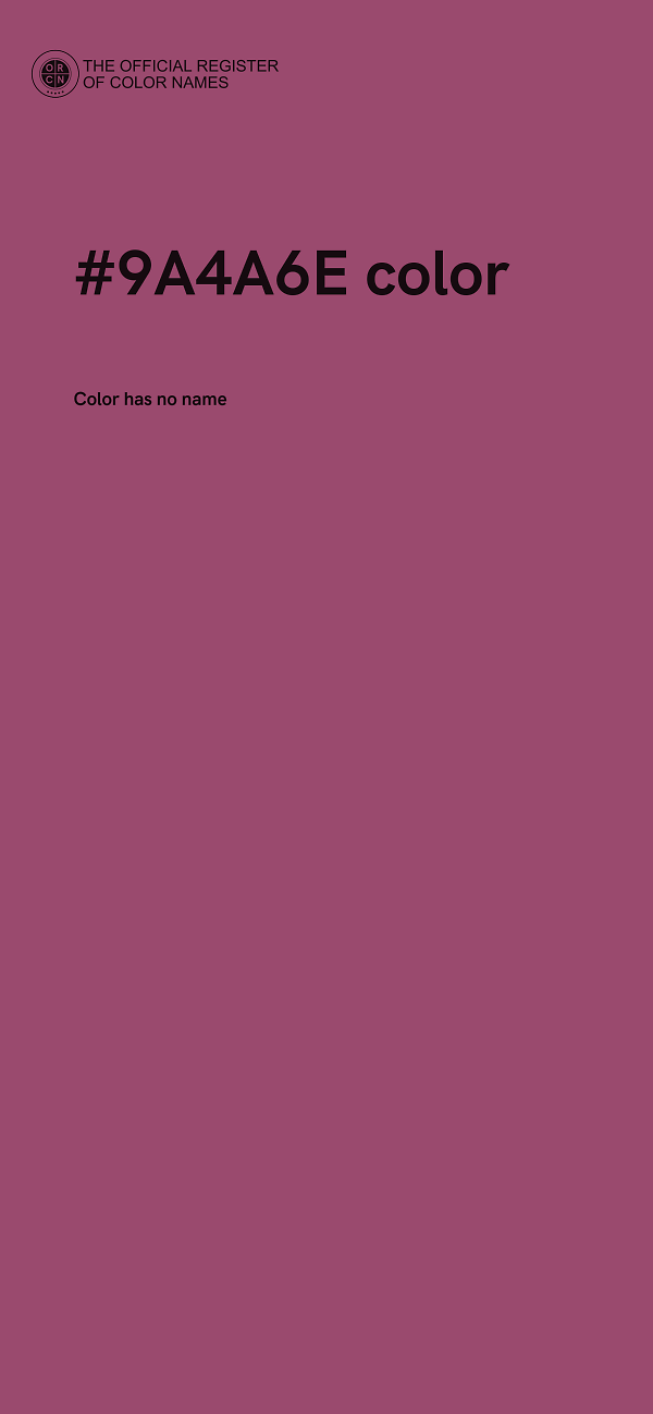 #9A4A6E color image