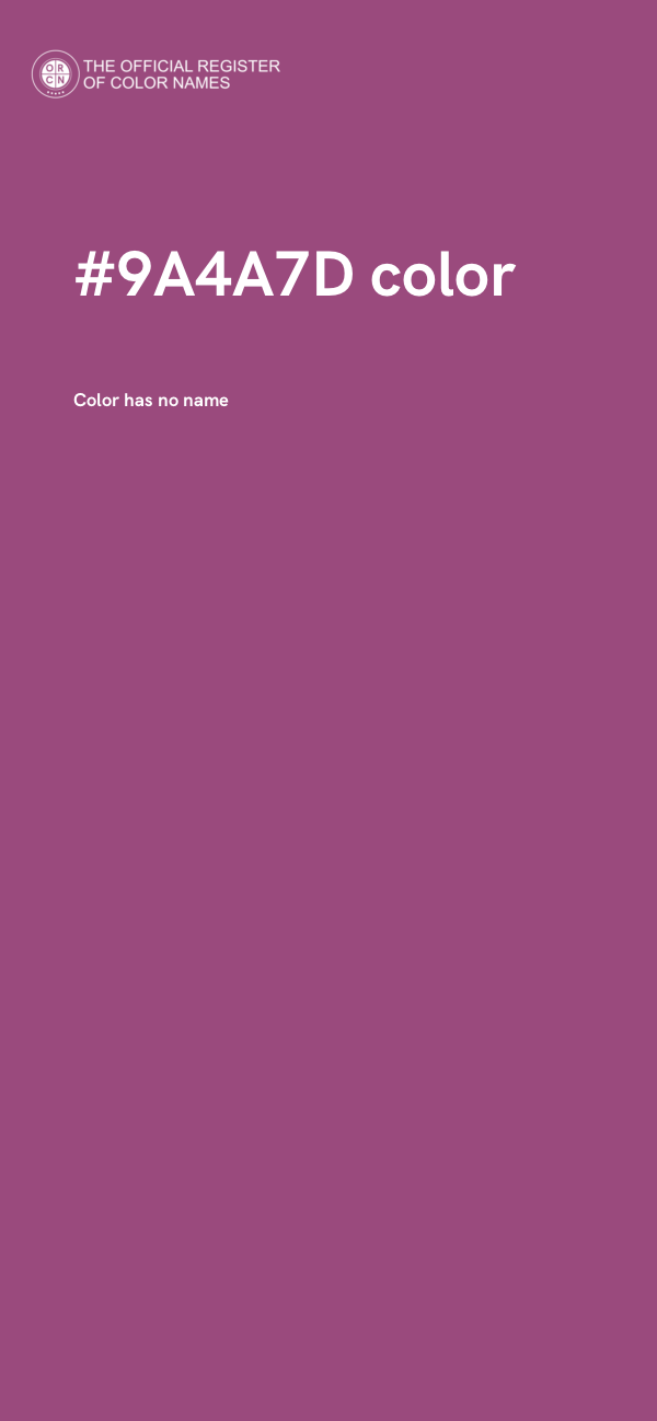 #9A4A7D color image