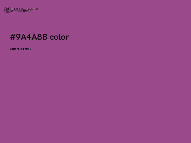 #9A4A8B color image