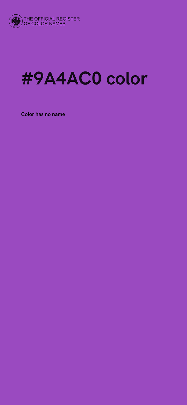 #9A4AC0 color image