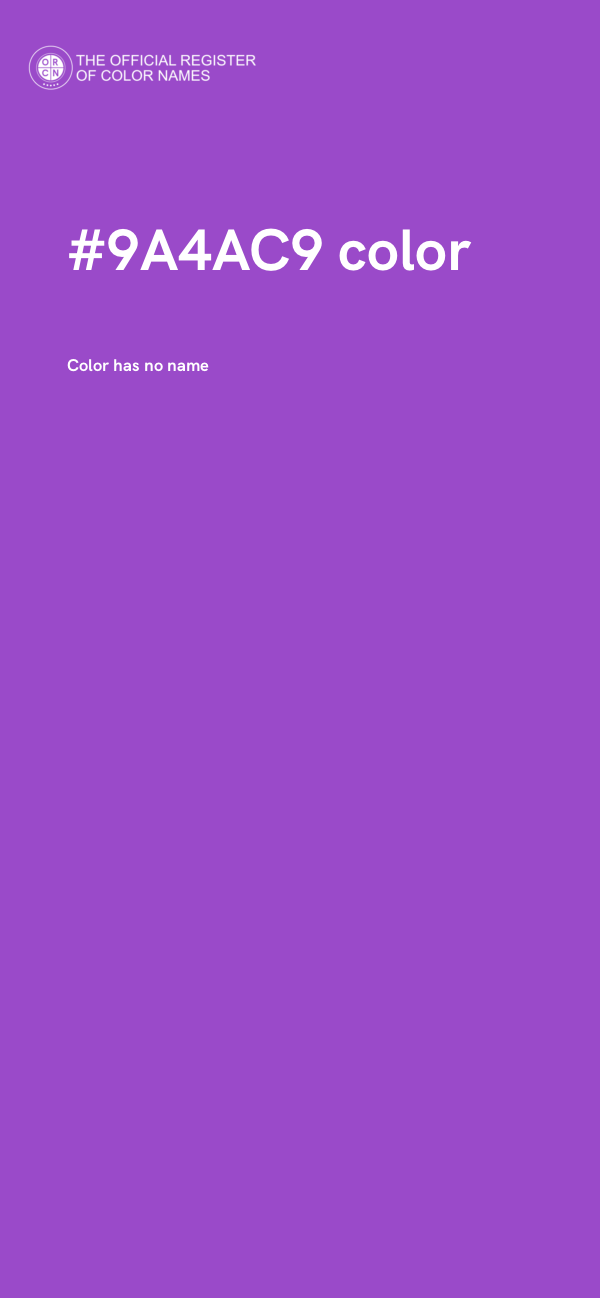 #9A4AC9 color image