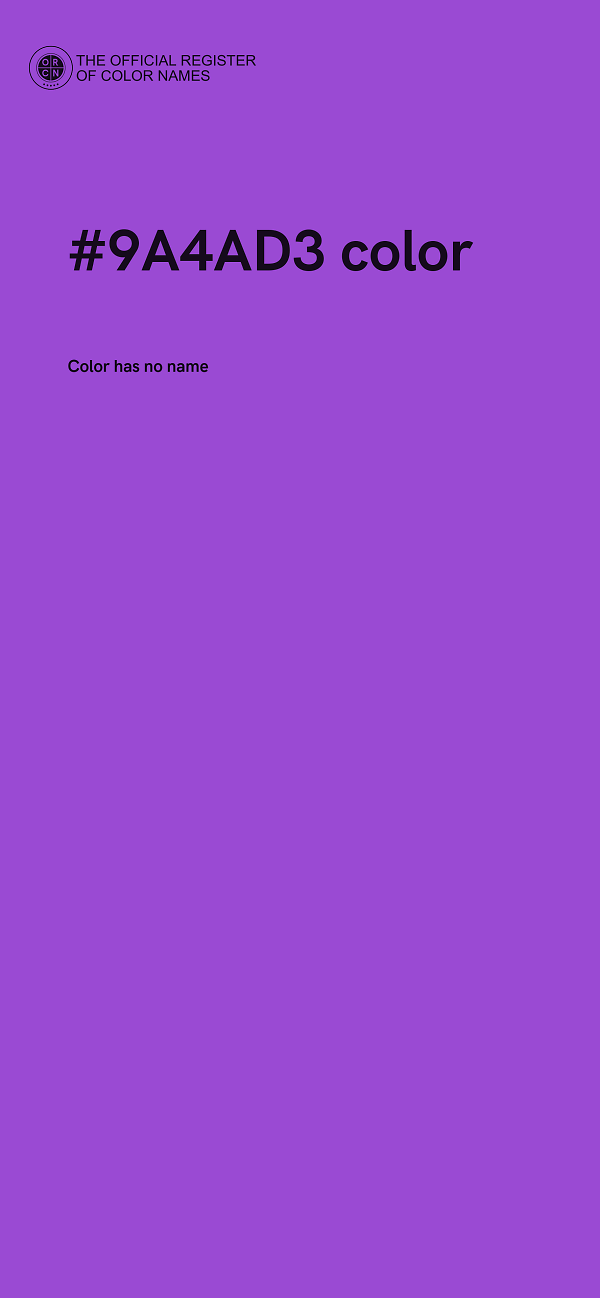 #9A4AD3 color image
